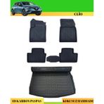 Ack Dizayn Renault Clio 5 2019+ Araca Özel Üretim 4d Havuzlu Karbon Paspas Takımı + 3D Bagaj Havuzu - Siyah