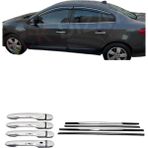 Ack Dizayn Renault Fluence Krom Cam Çıtası + Tek Sensör Kapı Kol A+ Paslanmaz Çelik