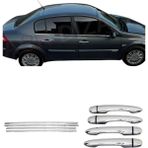 ACK Dizayn RENAULT MEGANE 2 SD ARACA ÖZEL KROM CAM ÇITASI + KROM KAPI KOL 2'Lİ SET A+ PASLANMAZ ÇELİK