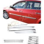 Ack Dizayn Renault Megane 2 Sedan 3'lü Krom Yan Set (Yan Kapı Çıtası-Kapı Kol-Cam Çıtası) A+