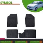 Ack Dizayn Renault Symbol 2008-2012 Araca Özel 4d Havuzlu Paspas Takımı (Karbon) - Siyah
