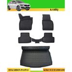 Ack Dizayn Skoda Kamiq 2019+ Araca Özel Üretim 4d Havuzlu Karbon Paspas Takımı + 3D Bagaj Havuzu - Siyah