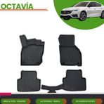 Ack Dizayn Skoda Octavia 2020+ Araca Özel 4d Havuzlu Paspas Takımı (Karbon) - Siyah