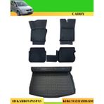 Ack Dizayn Volkswagen Caddy 2004-2010 Araca Özel Üretim 4d Havuzlu Karbon Paspas Takımı + 3D Bagaj Havuzu - Siyah
