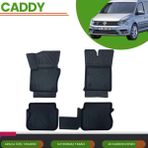 Ack Dizayn Volkswagen Caddy 2004-2020 Araca Özel 4d Havuzlu Paspas Takımı (Karbon) - Siyah