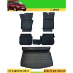 Ack Dizayn Volkswagen Caddy 2010-2020 Araca Özel Üretim 4d Havuzlu Karbon Paspas Takımı + 3D Bagaj Havuzu - Siyah