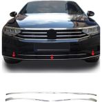 Ack Dizayn Volkswagen Passat B8 2015-2019 Krom Ön Tampon Çıtası 3pcs Paslanmaz Çelik