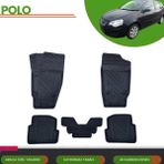 Ack Dizayn Volkswagen Polo 2002-2008 Araca Özel 4d Havuzlu Paspas Takımı (Karbon) - Siyah
