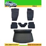 Ack Dizayn Volkswagen Polo 2002-2008 Araca Özel Üretim 4d Havuzlu Karbon Paspas Takımı + 3D Bagaj Havuzu - Siyah