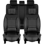 Ack Fiat Egea Cross Deri Lüks Oto Koltuk Kılıfı Ön/arka Set Siyah/beyaz