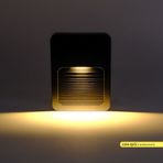 Ack Likia LED Duvar Armatürü 3000K Günışığı 2W Siyah Kasa Duvar Apliği