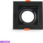 ACK Siyah Kare 102 mm Modüler Sistemli Spot Armatür Kasası