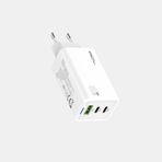 Acl Ac-100 65Watt 1Xusb-A 2Xusb-C Led Işıklı Duvar Şarj Aleti