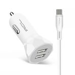 ACL AC-90 2.4A USBx2 Lightning USB Kablolu Araç İçi Şarj Aleti