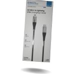 Acl ACK-104 Lightning Usb-C To Lightning Işıklı Şarj Kablosu - Siyah