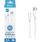 Acl Ack-28 Mikro USB Kablo 2A Mikro Hızlı Şarj ve Veri Kablosu - Beyaz