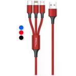 Acl Ack-47 Primecord 3İn1 Lightning, Micro, Type-C Metal Başlık Usb Şarj Kablosu 3 Adet