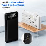 ACL PW-82 10.000 mAh Çoklu Şarj Kablolu Hızlı Siyah Powerbank