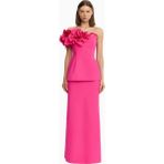 Acler Garlands Krep Kumaş Kadın Maxi Etek - Pembe - 38