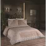 Acme 3D Aden 6 Parça Lüks Yatak Örtüsü - Cappuccino - 230 x 250 cm