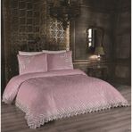 Acme 3D Aden 6parça Lüks Yatak Örtüsü - Pudra - 230 x 250 cm