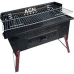Acn Kömürlü Mangal 35X 60 cm Katlanır Ayaklı Çift Izgaralı