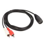 Acogedor DIN 5 Pin - 2 RCA Kablosu, PVC DIN 5 PIN Dişi - 2 RCA Erkek Ses Kablosu, Bang, Olufsen, Naim için, Quad Stereo Sistem, 1,5 m