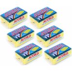 Acord 6 Adet Jumbo Boy Endüstriyel Çok Amaçlı Bulaşık Süngeri 13X8X4 cm - standart