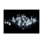Acousticworld Glass Chess Cam Satranç Takımı (25 cm x 25 Cm) - (SportVintage)Black