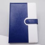 Acousticworld Mavi Beyaz Deri Kaplı Tarihsiz Ajanda Defter - Renkli - 1 Adet