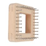 Acouto Ahşap Örgü Tezgahı, Profesyonel El Yapımı Örgü Tahtası Dokuma Şapka Eşarp Şal Örme Öğretim (10 * 10 cm)