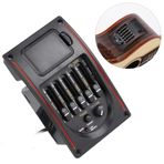 Acouto Akustik Elektro Gitar Için 5 Bantlı Preamplifikatör, Geliştirilmiş Ses Kalitesi Için EQ Ekolayzer, PC Plastik