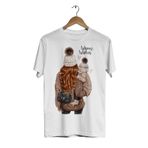 ACR Giyim Anne Çocuk Warm Wishes Dijital Baskılı Beyaz Unisex T-shirt ACRWARMWISHESU