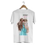 ACR Giyim Anne Kız Mommy's Girl Dijital Baskılı Beyaz Unisex T-Shirt ACRMOMMYSGRLU