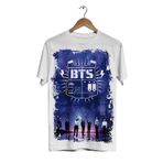 ACR Giyim Bts Grubu -sea- Dijital Baskılı Beyaz Unisex T-shirt ACRBTSSEAU