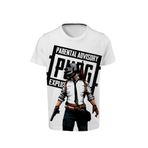 ACR Giyim Pubg - Paec - Dijital Baskılı Beyaz Unisex T-shirt K-01 ACRTSHPUBGMAN01K