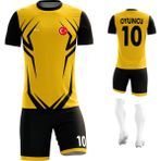 ACR Giyim - Taç - Kişiye Özel Futbol Forması Takımı - 3 Yaş - Sarı