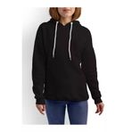 ACR Giyim Tekstil Forma Baskı ACRCEPSIZKPSKDN Kadın Siyah Kapüşonlu Belden Oturtmalı Büyük Beden Sweatshirt