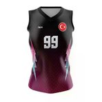 ACR Giyim Tekstil Forma Baskı ACRVLBSPM Voleybol Forması Model-0001 Kişiye Özel Isim Ve Numara Yazılabilir Dijital Baskı Tasarım Tek Üst