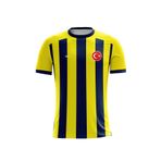 ACR Giyim Tekstil Forma Baskı Futbol Forması Tek Üst Sarı & Lacivert Model - Kişiye Özel Isim Ve Numara Yazılabilir, Dijital Baskı ACRFSRLCV2020UST