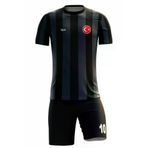ACR Giyim Tekstil Forma Baskı Futbol Forması Tek Üst Siyah&beyaz&gri Model - Kişiye Özel Isim Ve Numara Yazılabilir, Dijital Baskı ACRFTBSBGRI18