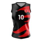 ACR Giyim Tekstil Forma Baskı Voleybol Forması Model 714 - Kişiye Özel Isim Ve Numara Yazılabilir, Dijital Baskı Tasarım Tek Üst ACRVLB714