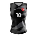 ACR Giyim Tekstil Forma Baskı Voleybol Forması Model 714 - Kişiye Özel Isim Ve Numara Yazılabilir, Dijital Baskı Tasarım Tek Üst