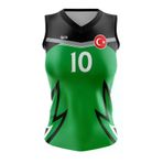 ACR Giyim Tekstil Forma Baskı Voleybol Forması Model 715 - Kişiye Özel Isim Ve Numara Yazılabilir, Dijital Baskı Tasarım Tek Üst ACRVLB715