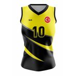 ACR Giyim Tekstil Forma Baskı Voleybol Forması Model Star - Kişiye Özel Isim Ve Numara Yazılabilir, Dijital Baskı Tasarım Tek Üst ACRVLWSTAR