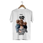 ACR Giyim Unisex Anne ve Çocuk Beyaz Super Mama Mom Of Boys Dijital Baskılı T-Shirt ACRMOMOFBOYSU