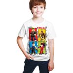 ACR Giyim Unisex Çocuk Beyaz Roblox Dörtlüsü Baskılı T-Shirt ACRRBLFOURE