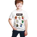 ACR Giyim Unisex Çocuk Ninjago - Samuraylar Baskılı Beyaz T-shirt ACRNINJAGOE