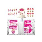 ACRDEKOR Barbie 5 Yaş Doğum Günü Maketi / Pasta Süsü Seti