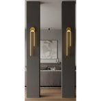 ACROLITE Dekoratif Duvar Aplik (Oturma Odası, Yatak Odası, Yemek Odası, Banyo, Kafe) L:50cm Bronz 3000K